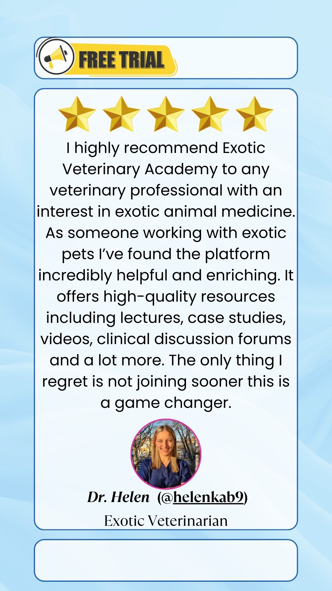 Testimonial from Dr. Helen